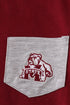 Maroon Mississippi embroidery top