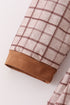 Brown plaid mom dress