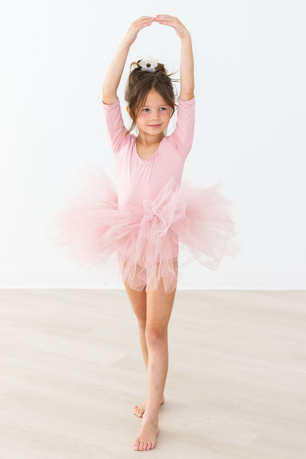 vintage-pink-3-4-tutu-leotard Mila & Rose - Sophia's Style-Vintage Pink 3/4 Tutu Leotard-6-12M--1