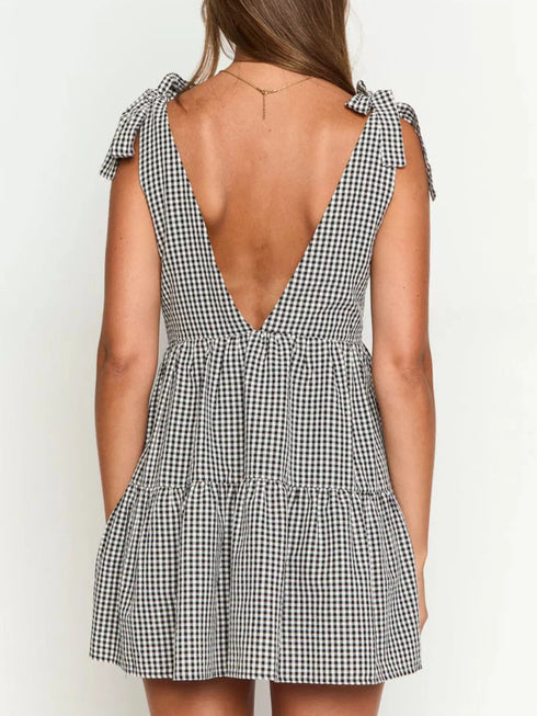 gingham-tie-shoulder-mini-dress-OhSoStyled-Sophia's-Style-5
