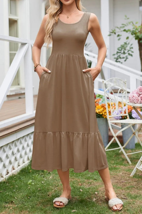 round-neck-wide-strap-tank-dress OhSoStyled - Sophia's Style in Tan-7