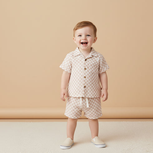 organic-shirt-shorts-set-brick-checks-makemake-organics-sophias-style-5
