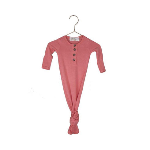 knotted-baby-gown-coral Presley Couture at Sophia's Style-Baby Gowns-1