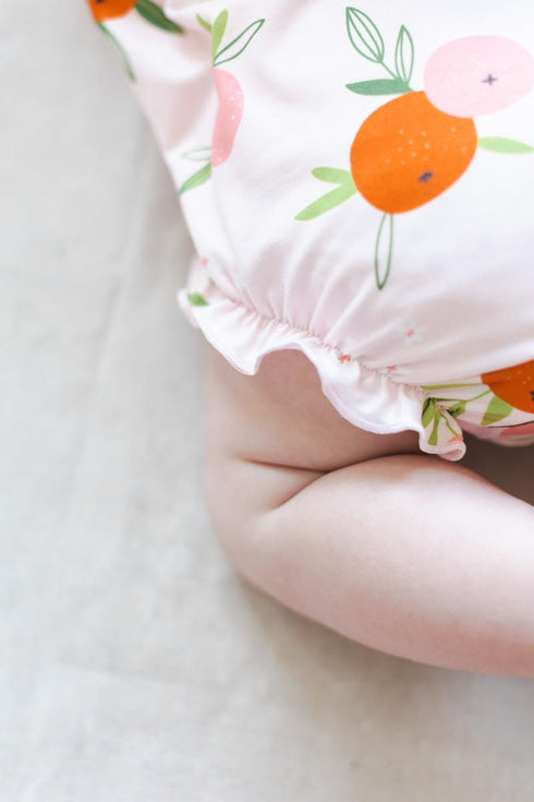 tangerine-ruffle-cross-back-romper Mila & Rose - Sophia's Style-7