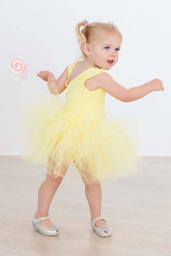 yellow-tank-tutu-leotard Mila &  Rose - Sophia's Style-Yellow Tank Tutu Leotard-6-12M--1