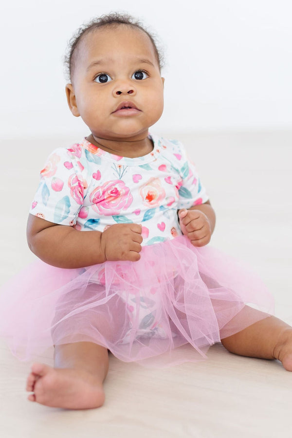 rosettes-tutu-bodysuit Mila &  Rose - Sophia's Style-Rosettes Tutu Bodysuit-0-3M--1