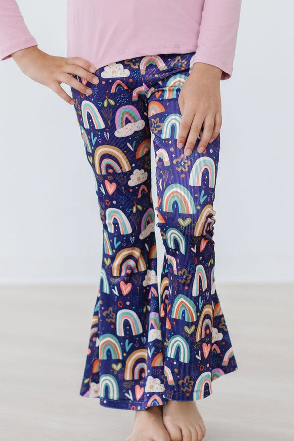 midnight-rainbow-ribbed-velvet-bells Mila & Rose at Sophia's Style-Midnight Rainbow Ribbed Velvet Bells-6-12M-Velvet Bells-1