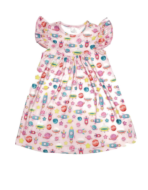 girly-space-milk-silk-flutter-dress Great Lakes kids - Sophia's Style-2