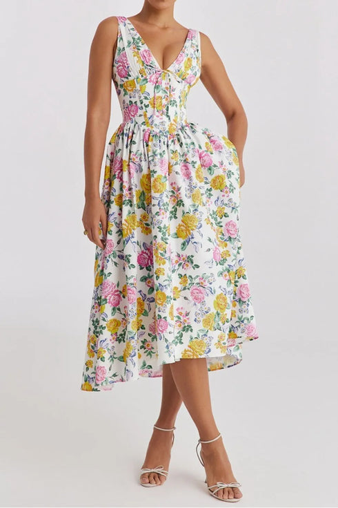 floral-v-neck-sleeveless-midi-dress-with-pockets OhSoStyled at Sophia's Style-2