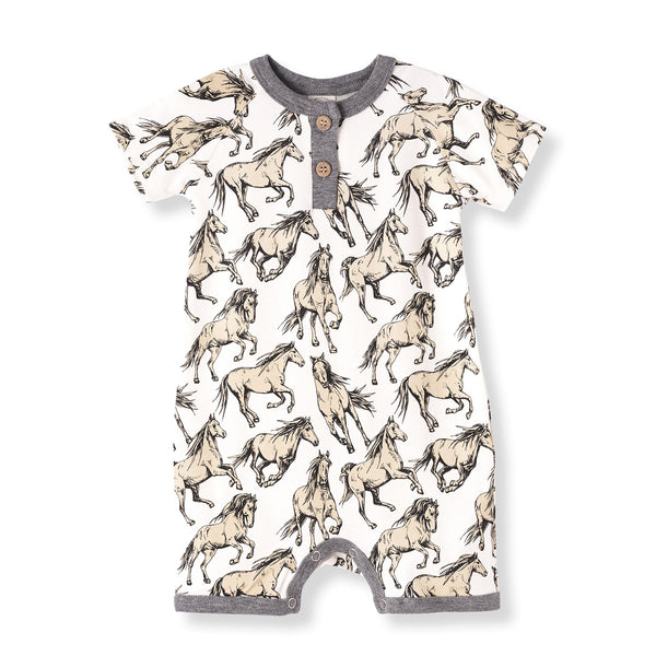 wild-horses-banboo-short-romper-Tesa Babe at Sophia's StyleBaby Boy Clothes-1