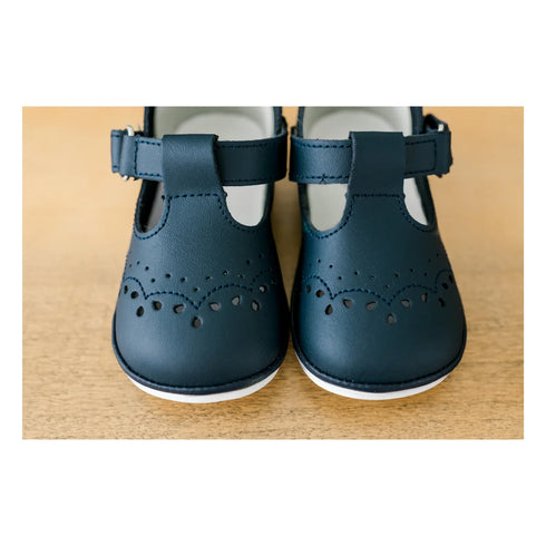 Zapatos de moda Mary Jane con diseño de ojales marrones para bebés y niñas, talla 1-7