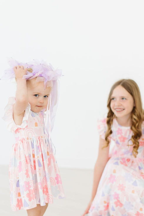 castles-rainbows-flutter-sleeve-twirl-dress Mila & Rose - Sophia's Style--4T--5