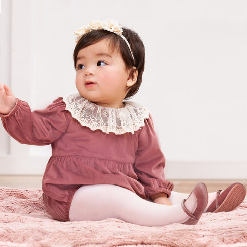 mauve-velvet-baby-romper-lace-collar-special-occasion- at Sophia's Style-2