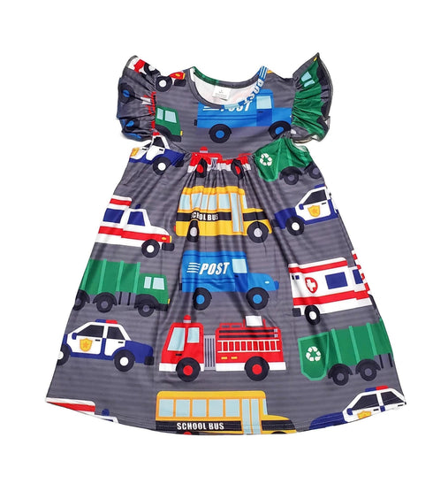 vehicles-milk-silk-flutter-dress Great Lakes kids - Sophia's Style-2