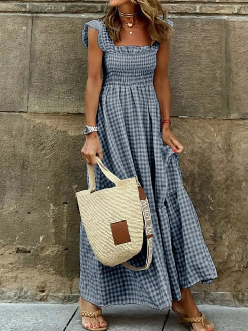 full-size-gingham-smocked-ruffle-maxi-dress-plus-size-OhSoStyled-Sophia's-Style-3