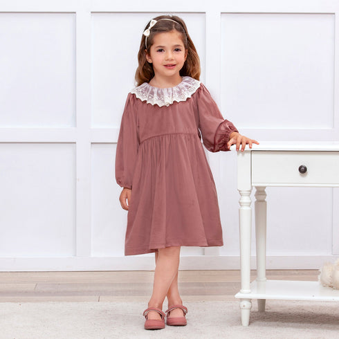 mauve-velvet-girls-dress-lace-collar-special-occasion- at Sophia's Style-2
