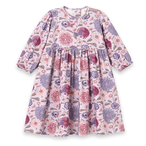 floral-long-sleeve-girls-dress-bamboo-cotton-vintage-bloom Sophia's StyleBaby Girl Dress-1