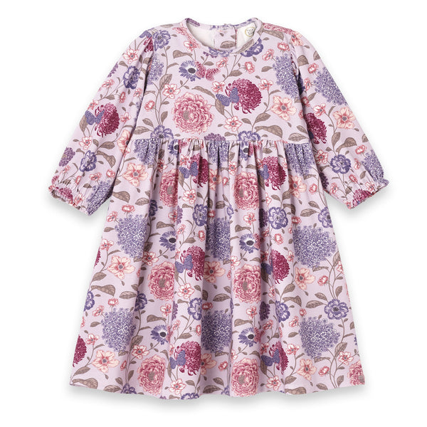 floral-long-sleeve-girls-dress-bamboo-cotton-vintage-bloom Sophia's StyleBaby Girl Dress-1