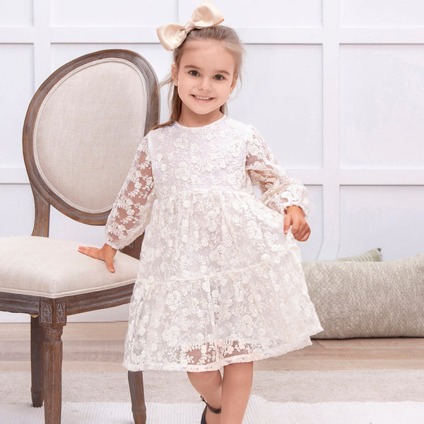ivory-lace-girls-dress-with-embroidered-organza-for-special-occasions-Tesa Babe at Sophia's StyleBaby Girl Clothes-1