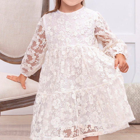 ivory-lace-girls-dress-with-embroidered-organza-for-special-occasions- at Sophia's Style-2