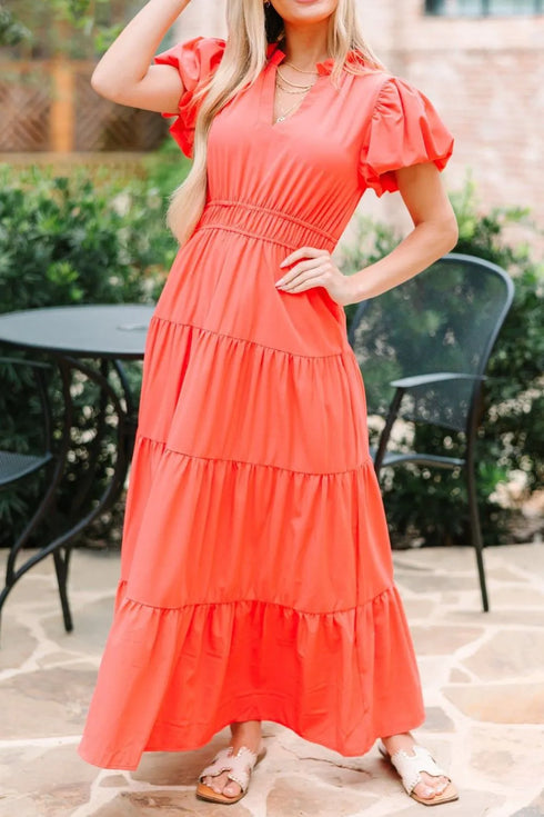 notched-short-puff-sleeve-dress OhSoStyled at Sophia's Style-12