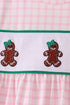 Pink Plaid Gingerbread Embroidery Ruffle Pants Set
