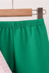 Pink Plaid Gingerbread Embroidery Ruffle Pants Set