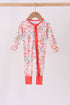 Coral gingerbread bamboo zipper romper