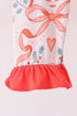 Coral gingerbread bamboo ruffle pants set
