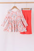 Coral gingerbread bamboo pants set