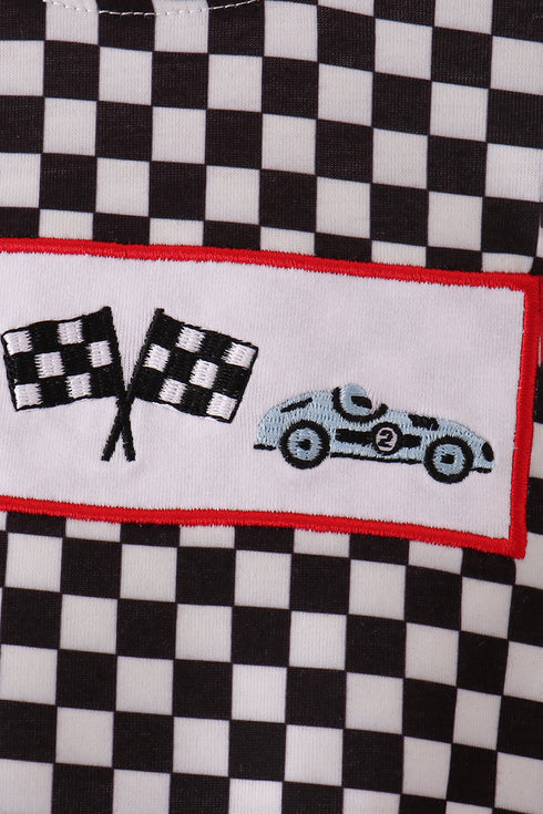 black-car-embroidery-checkered-bubble-1-abby-evie-sophias-style-2