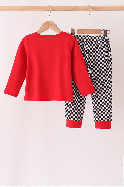 black-car-embroidery-checkered-pants-set-abby-evie-sophias-style-5