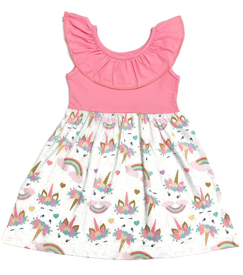 pink-unicorn-ruffle-tank-milk-silk-dress Great Lakes kids - Sophia's Style-2