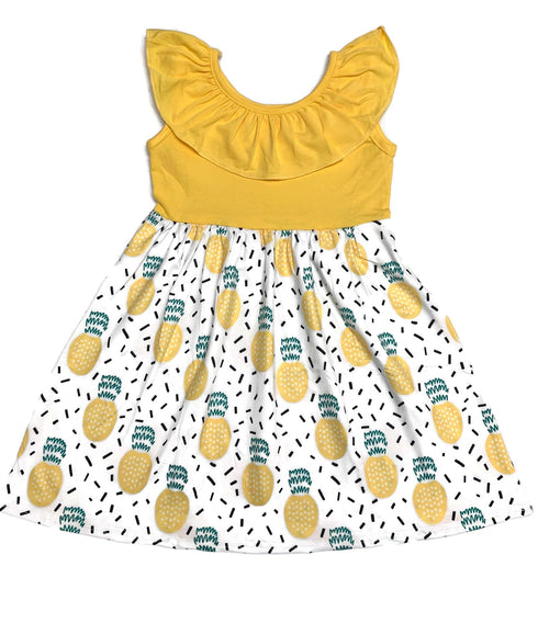 pineapple-ruffle-tank-milk-silk-dress Great Lakes kids - Sophia's Style-2