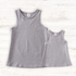 Heather grey blank basic kids teens adult tank top