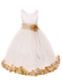 Big Girls White With Sash Petal Junior Bridesmaid Plus Size Dress, Sizes 16.5-20.5