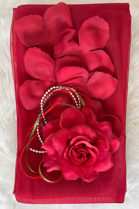 Big Girls White With Sash Petal Junior Bridesmaid Plus Size Dress 16.5-20.5