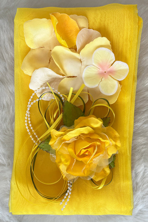 Girls Ivory With Sash Petal Flower Girl Dress, Sizes 2-14