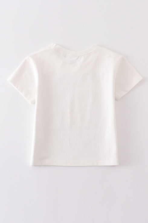 Cream blank basic t-shirt Adult Kids and baby bubble