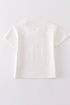 Cream blank basic t-shirt Adult Kids and baby bubble