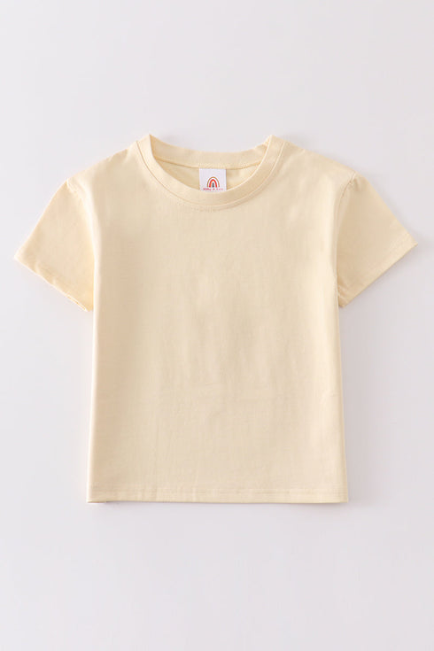 Beige blank basic t-shirt Adult Kids and baby bubble