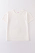 Cream blank basic t-shirt Adult Kids and baby bubble