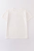 Cream blank basic t-shirt Adult Kids and baby bubble