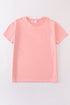 Pink blank basic t-shirt Adult Kids and baby bubble