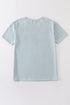 Blue blank basic t-shirt Adult Kids and baby bubble