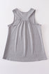 Heather grey blank basic kids teens adult tank top