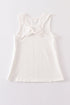 White blank basic kids teens adult tank top