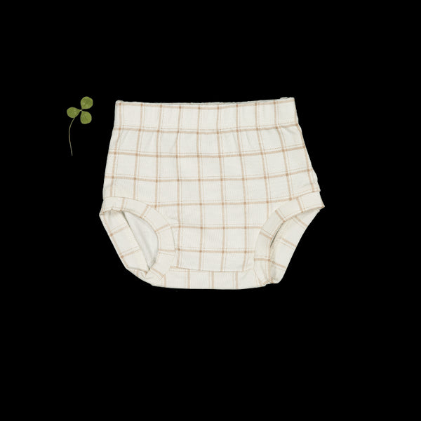 the-printed-bloomer-tan-grid Lovely Littles - Sophia's StyleBloomer-1