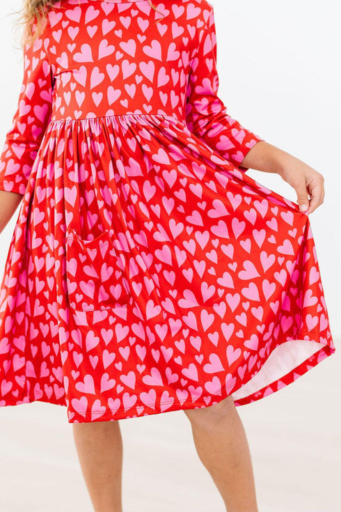 hearts-hugs-3-4-sleeve-pocket-twirl-dress Mila & Rose - Sophia's Style-3
