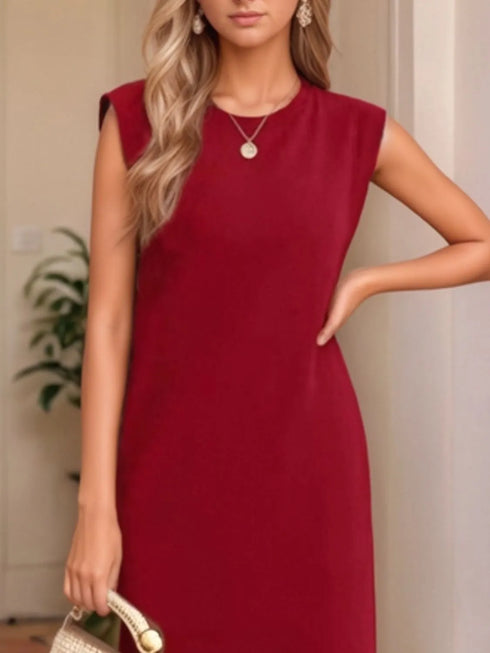 full-size-slit-round-neck-sleeveless-maxi-tank-dress-plus-size OhSoStyled - Sophia's Style in Black-8